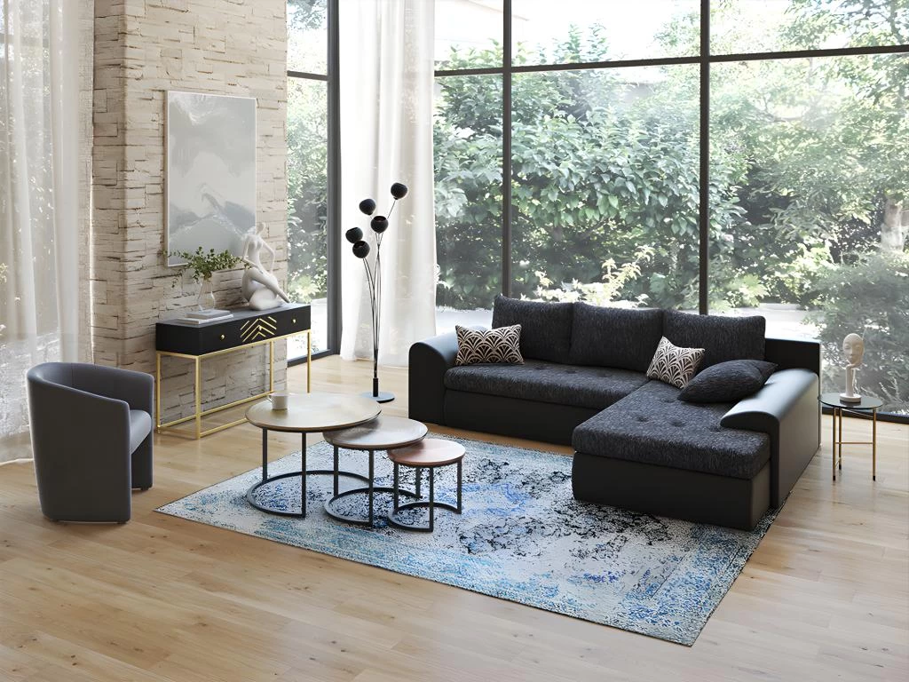 Tables Basses Gigognes CANDEUR - Motifs Sculptés - Acier - Coloris : Doré, Argent, Cuivre – Image 12