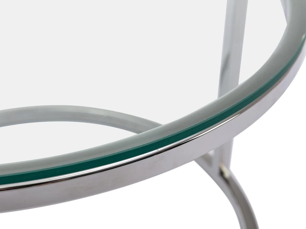 Tables Basses Gigognes En Verre Trempé Et Acier Inoxydable - Coloris : Argent - MAEVANE De Pascal MORABITO – Image 8