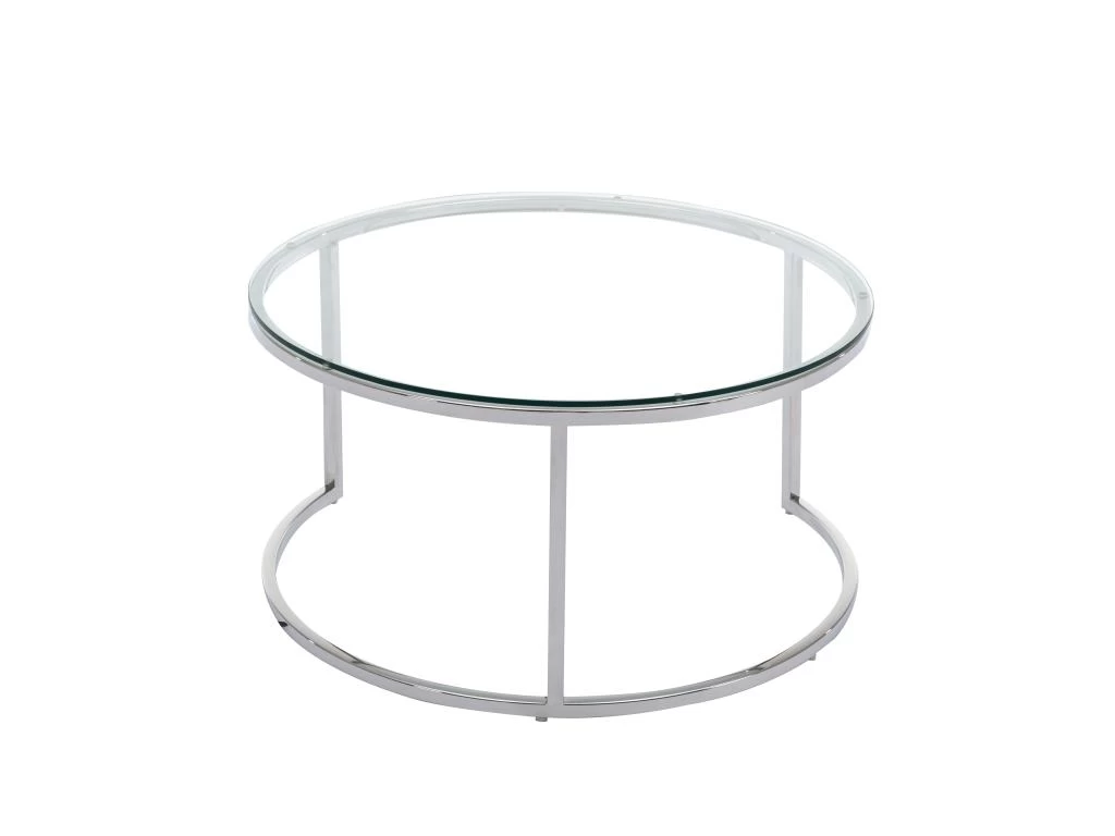 Tables Basses Gigognes En Verre Trempé Et Acier Inoxydable - Coloris : Argent - MAEVANE De Pascal MORABITO – Image 6