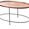 Table Basse Ovale Cuivre