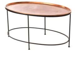 Table Basse Ovale Cuivre