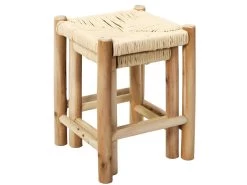 PRISIO - Tabourets Gigognes Tressés En Bois De Paulownia