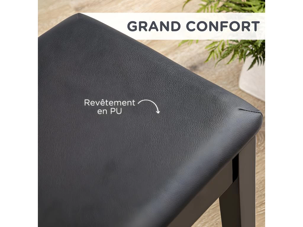 Banquette Tabouret Coffre CORDOUE Noire – Image 4